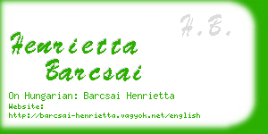 henrietta barcsai business card